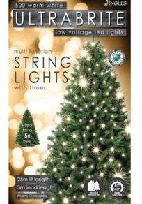 500 Warm White Multi Function String Lights With Timer