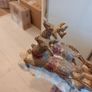 Long santa in sleigh christmas decoration Image 4