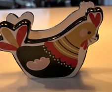 Retro Chicken Ceramic Napkin Holder / Letter Rack