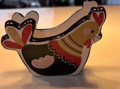 Retro Chicken Ceramic Napkin Holder / Letter Rack