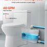 Macerator Pump, 900W, 180 L/min(48 GPM) Flow, 40 ft/12 m Head, Macerator Sewerage Toilet Pump with 4 Water Inlets, Waste Water Disposal Upflush Machine for Toilet, Basement, Shower, Sink, Laundry, Bathtub Image 5