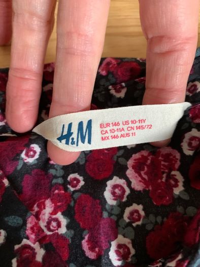 Flowery shirt with adjustable sleeves from H&M for 10 year old