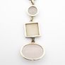 925 Vintage Sterling Silver Rose Quartz & Mother Of Pearl Necklace Image 4