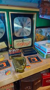 Vintage guinness brass clock