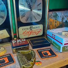 Vintage guinness brass clock