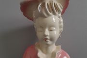 VASE - Holder - Lady - Head - Vintage