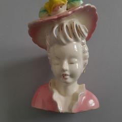 VASE - Holder - Lady - Head - Vintage