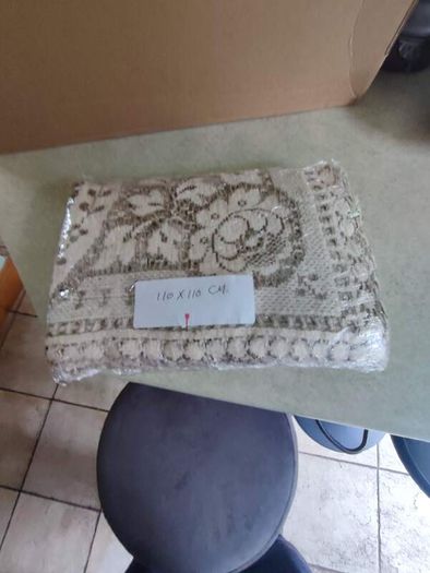 Antique handmade Embroidery tablecloth 110 X 110 CM.
