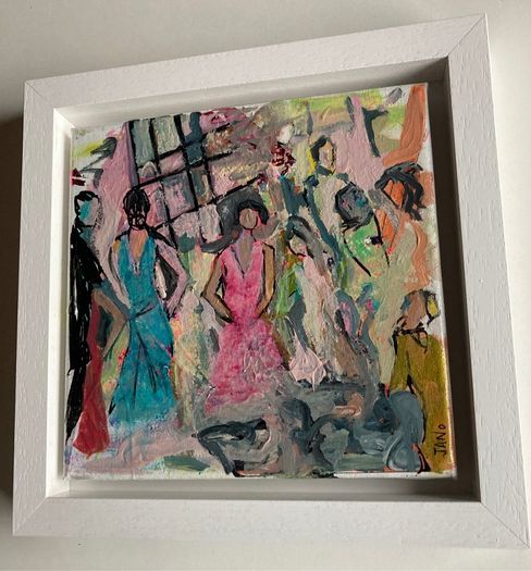 Original Figurative Painting Framed Gift Contemporary Art Irish Art