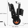 Trailer Dolly, 500lbs Tongue Weight Capacity, 13 inch-23.2 inch Height Adjustable Trailer Mover Dolly, 9-inch Pneumatic Rubber Tire, Manual or Electric Wrench Drive, for Moving RV Trailer Image 2