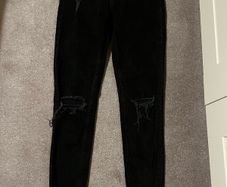 H&M black rip jeans Size 10
