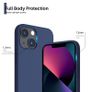 Liquid Silicone Shockproof Case For iPhone 13 Mini Luxury Soft Phone Cover Blue New - FHT6IP13MLK Image 4