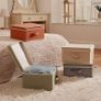 Foldable Clothing Storage Basket case with Handle for Closet, Bedroom, Home, 33.5L x 31.75W x 17.5H cm 4 mixed colors Image 7