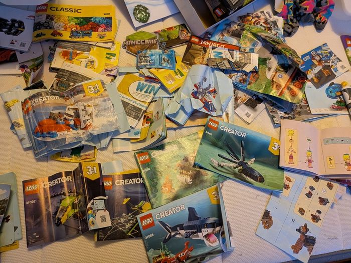 Lego and instruction manuals
