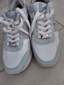 Blue and White Ladies Shoes