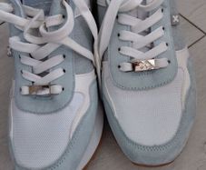 Blue and White Ladies Shoes