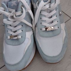 Blue and White Ladies Shoes
