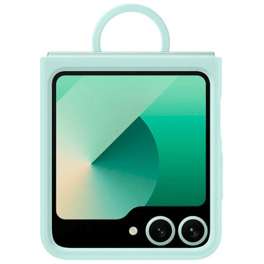 Original Samsung Galaxy Z Flip 6 Smartphone Silicone Case Mint Green