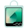 Original Samsung Galaxy Z Flip 6 Smartphone Silicone Case Mint Green Image 2