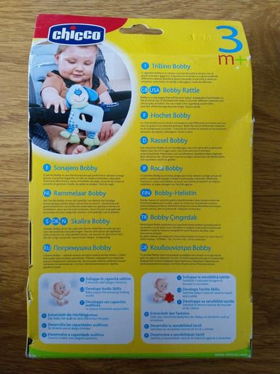 Chicco Bobby Rattle Funny Shape Nursery Toy