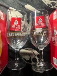 Madri beer Pint Glasses brand new in box
