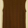 Size Medium - Hand Knitted Gilet - Aran Style - # Image 2