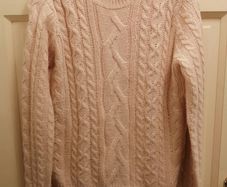 Pink cable knit jumper size 8
