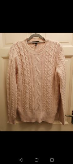 Pink cable knit jumper size 8