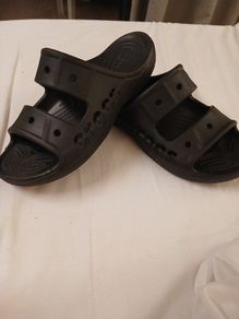 Black Crocs slip ons. Size 7