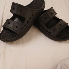 Black Crocs slip ons. Size 7
