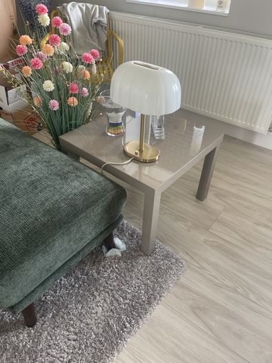 high gloss side table