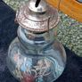 Antique/Vintage Clear Glass Oil Lamp Image 3