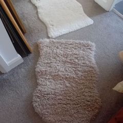 2 small rugs- ikea- sheepskin imitations