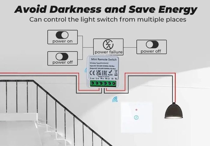 Mini Wifi Smart Switch 2 Way Control Smart life or  Tuya App  16A DIY Light Switches   Alexa Yandex Alice Smart Google Home APP Voice Control