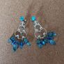 925 silver earrings with blue stones Image 3