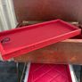 Vintage Kitsch vinyl covered sowing box stool with magazine rack c1950 Image 2