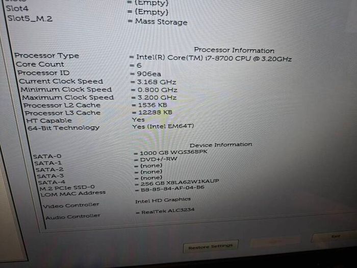 Dell precision 3630 i7 8700 32gb 256ssd 1Thdd w11