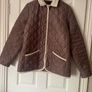 Vintage Lavenham Quilted Jacket - Light Brown + Cream Corduroy - Made In England - Size 16 Image 3