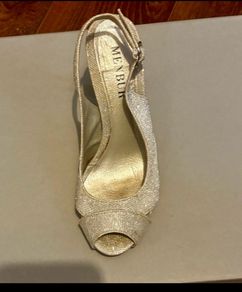 silver menbur heels size 3uk