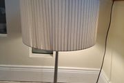 Large table Lamp chrome and linen