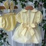 girls hand smock dress kick pants bows and socks Image 5