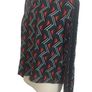 Ladies Nosiy May Green Red Bold Print Blouse Size Small Uk 10 Image 2