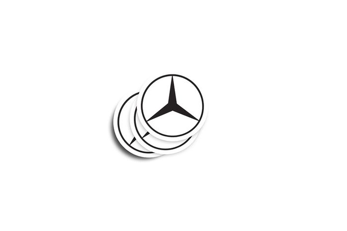 Mercedes Glossy Stickers 2-Pack