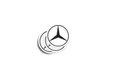 Mercedes Glossy Stickers 2-Pack