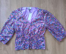 New Neo Noir sequins blouse top jumper / Mina Confetti size 42  celebration