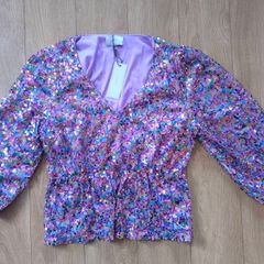 New Neo Noir sequins blouse top jumper / Mina Confetti size 42  celebration