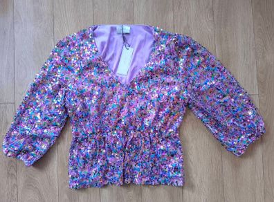 New Neo Noir sequins blouse top jumper / Mina Confetti size 42  celebration
