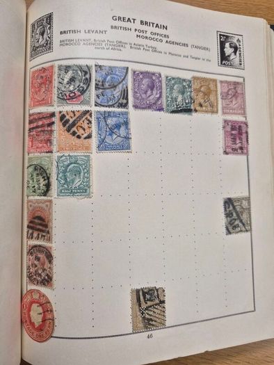 stamp album with stamps of the world