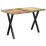 Dining Table X-shaped Legs 140x70x77cm Solid Reclaimed Wood Image 6