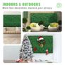 Artificial Boxwood Panel 24" X 16" UV 24pcs Boxwood Hedge Wall Panels Artificial Grass Backdrop Wall 4 cm Green Grass Wall Image 5